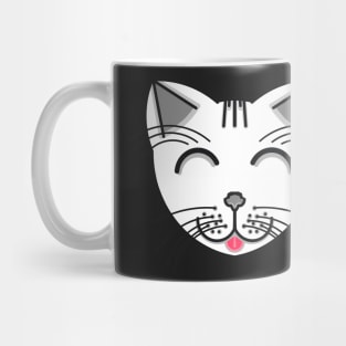 Happy Cat 2 (White) Mug